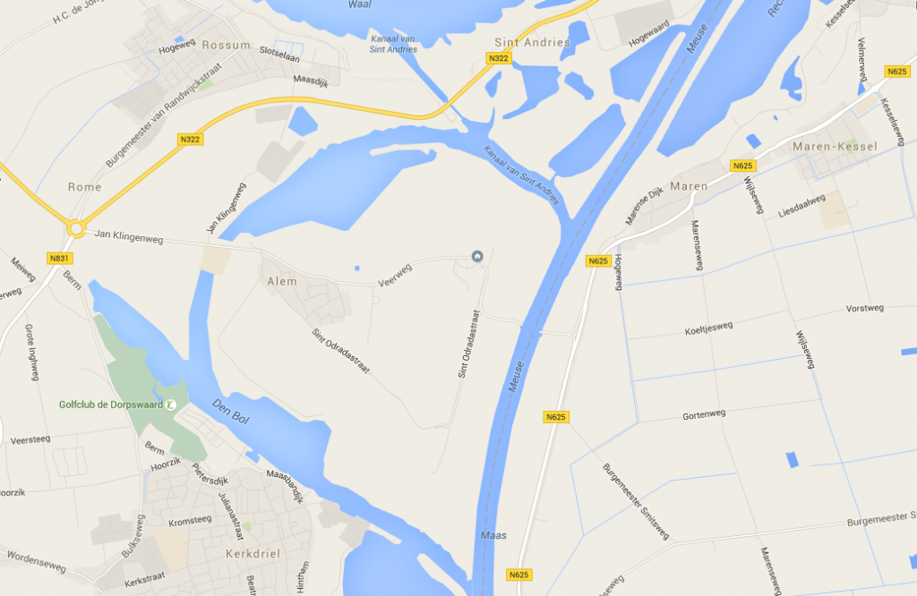 De Maas rond Alem anno nu